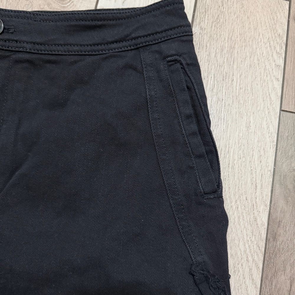 Anthropologie Black High Waist Ruffle Shorts - Picture 6 of 7